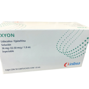 Xyon Lidocaina Epinefrina 2% 50 cartuchos de vidrio